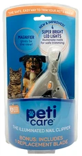 PetiCare Professional Illuminated LED Light Pet Dog Cat Nail Clipper Magnifer 5X