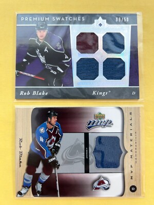 Rob Blake Avs/Kings 06/07 Ult Collection Premium Swatches 09/50; MVP Materials!