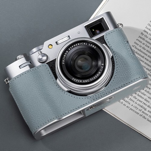 Genuine Leather Camera Half Handle Cases Bag Covers Suitable For Fujifilm X100Vi - Picture 24 of 30