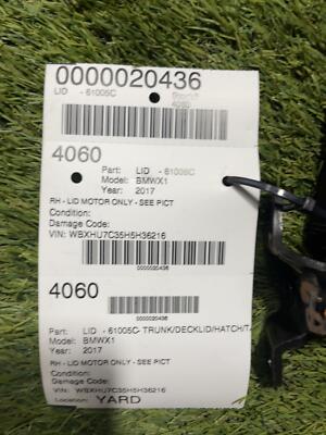   2022 BMW X1 LID STRUT SHOCK AUTOMATIC RH OEM