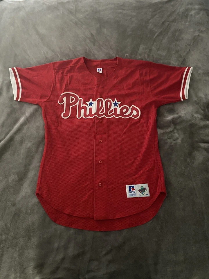 Baseball Jersey Phillies Russell Athletic Curt Schilling  Batting Practice Sz44 - Image 2 of 4
