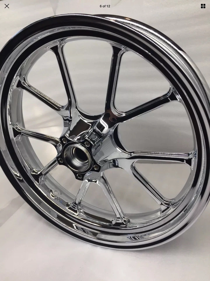 HARLEY SUPER LOW REAR RIM WHEEL OEM 2011 -17 SPORTSTER CUSTOM CHROME EXCHANGE - Image 3 of 4