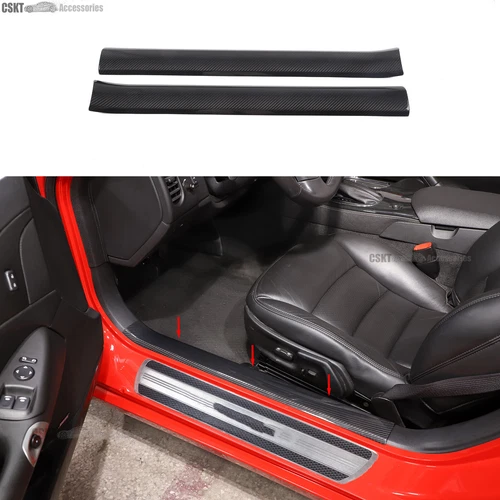 Real Dry Carbon Fiber Full Interior Trim Cover Set Fits Corvette C6 2005-2013 - Picture 16 of 33