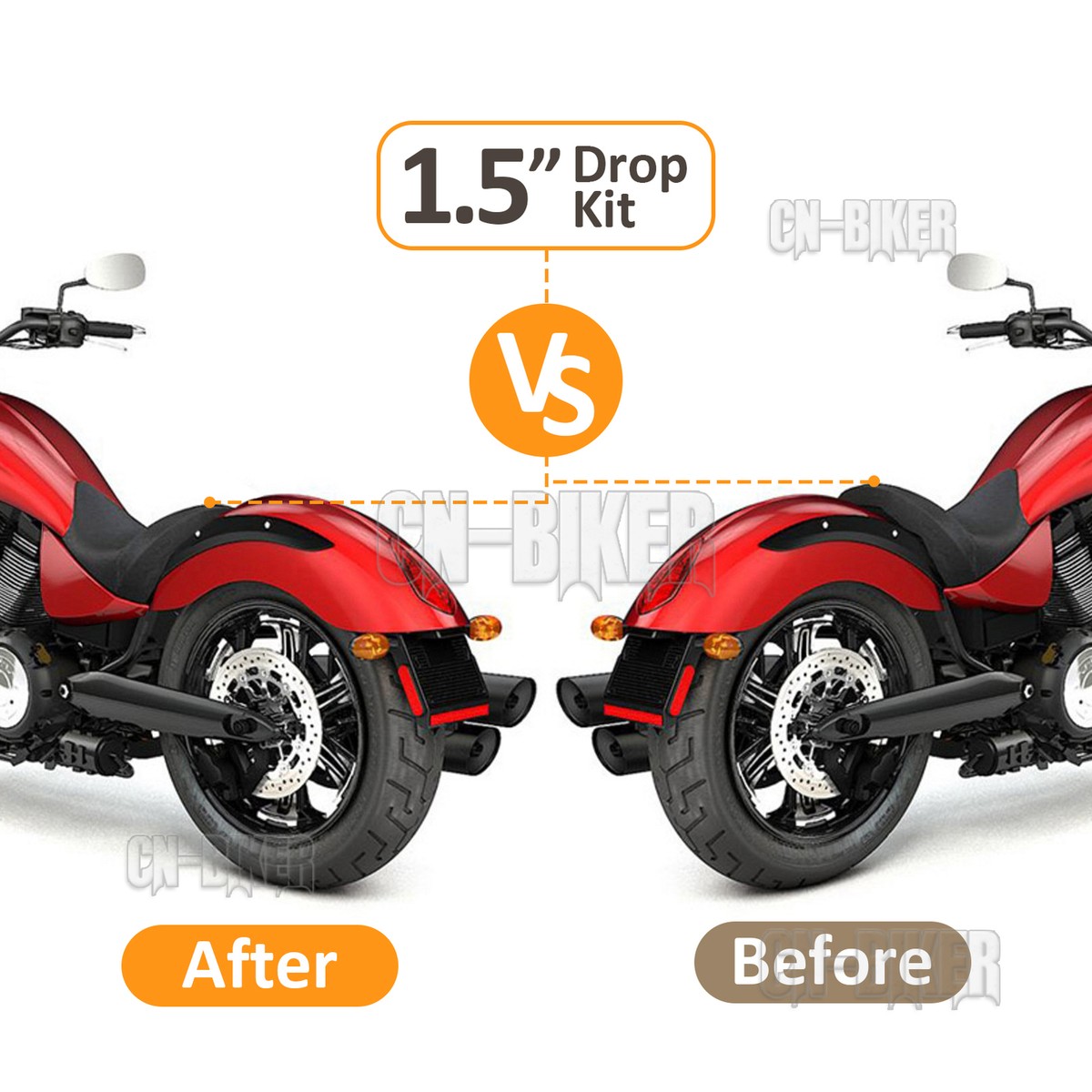 パーレー　ワンドロップ Amazon.com: MC MOTOPARTS Black 40mm Lowering Front Wide