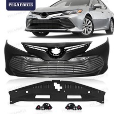 For 2018 2019 2020 Toyota Camry L Le Xle Front Bumper Cover Grilles Brackets