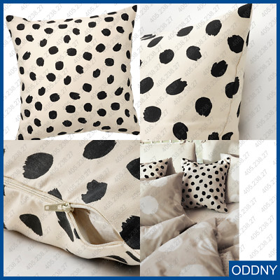 クッション・座布団 everyone TRAY CUSHION design by Vincent IKEA ODDNY Cushion Cover Off-white/dot Pattern Black 20x20