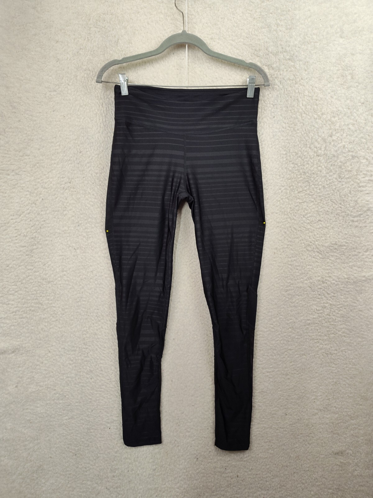 Fila Women Leggings Medium Black Poly B Mid Rise Compression Yoga Active Ankle