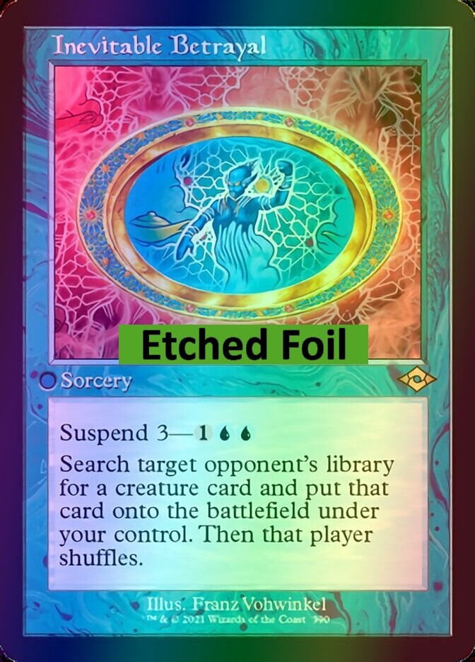 MTG ETCHED FOIL Inevitable Betrayal - Retro Frame [English, Modern