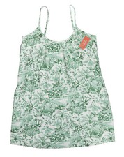 State of Day Linen Blend Tropical Floral Sleepwear Women's Chemise Nightgown NWT