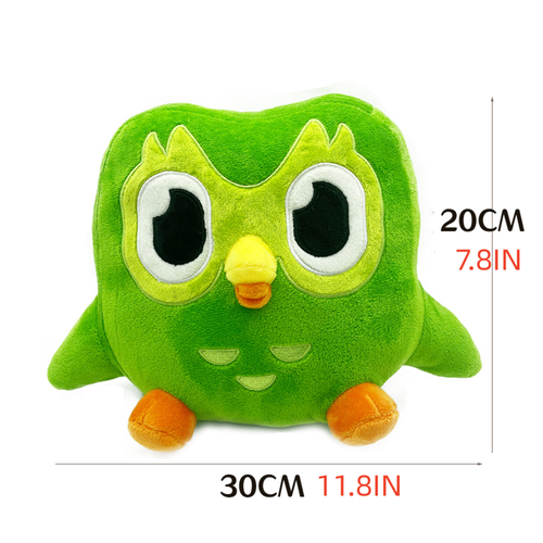Duolingo Plushie Duo 10 Year Anniversary Green Owl Gift For Kids Doll