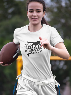 Womens Game Day T Shirt Football Player Mom Gift Game Night Tee Funny T-Shirt