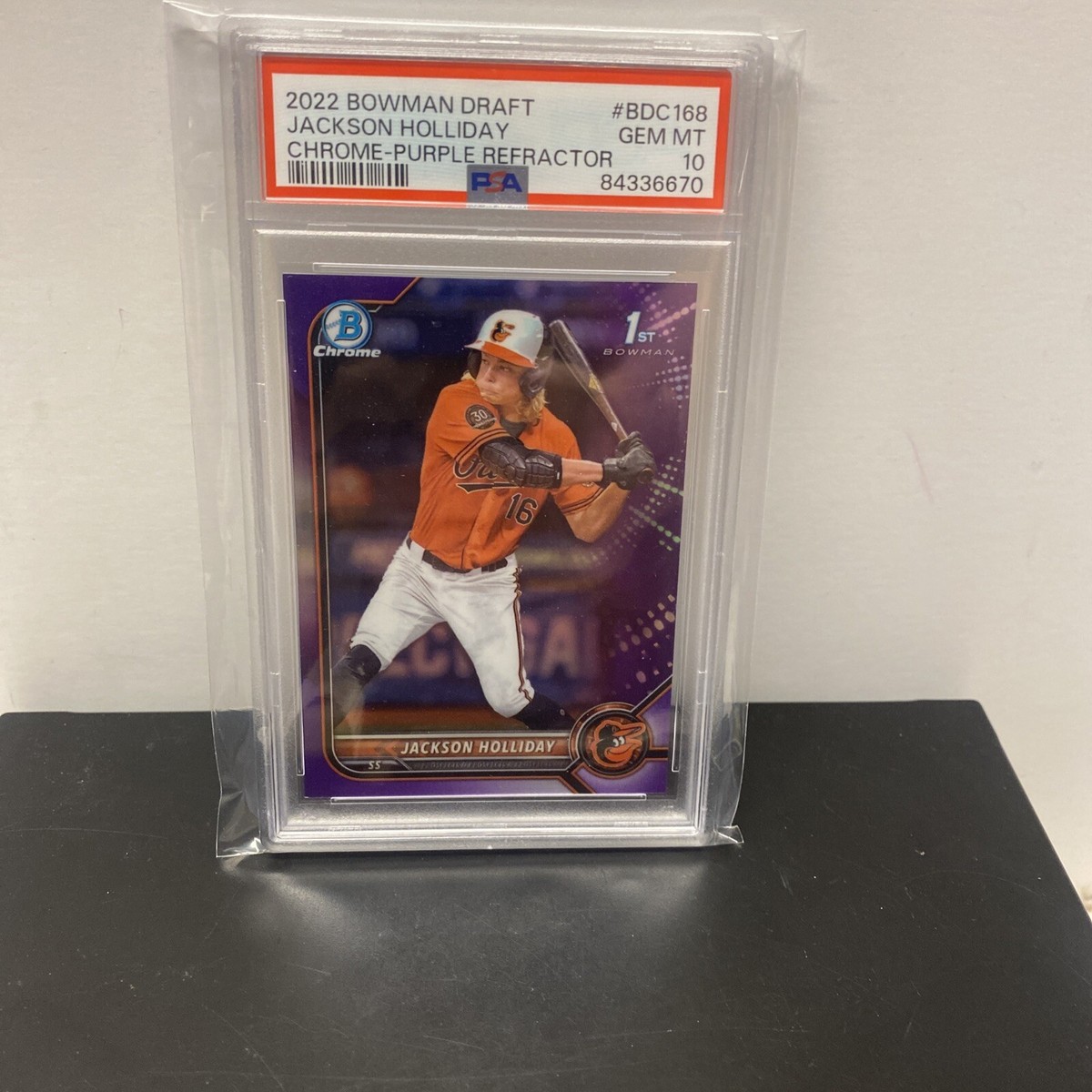 2022 Jackson Holliday Bowman Draft 1st Chrome Purple Refractor 