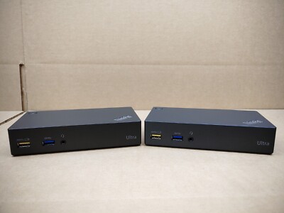 LOT of (2) Lenovo ThinkPad USB 3.0 Ultra Dock 03X7131 40A8  **NO A/C**