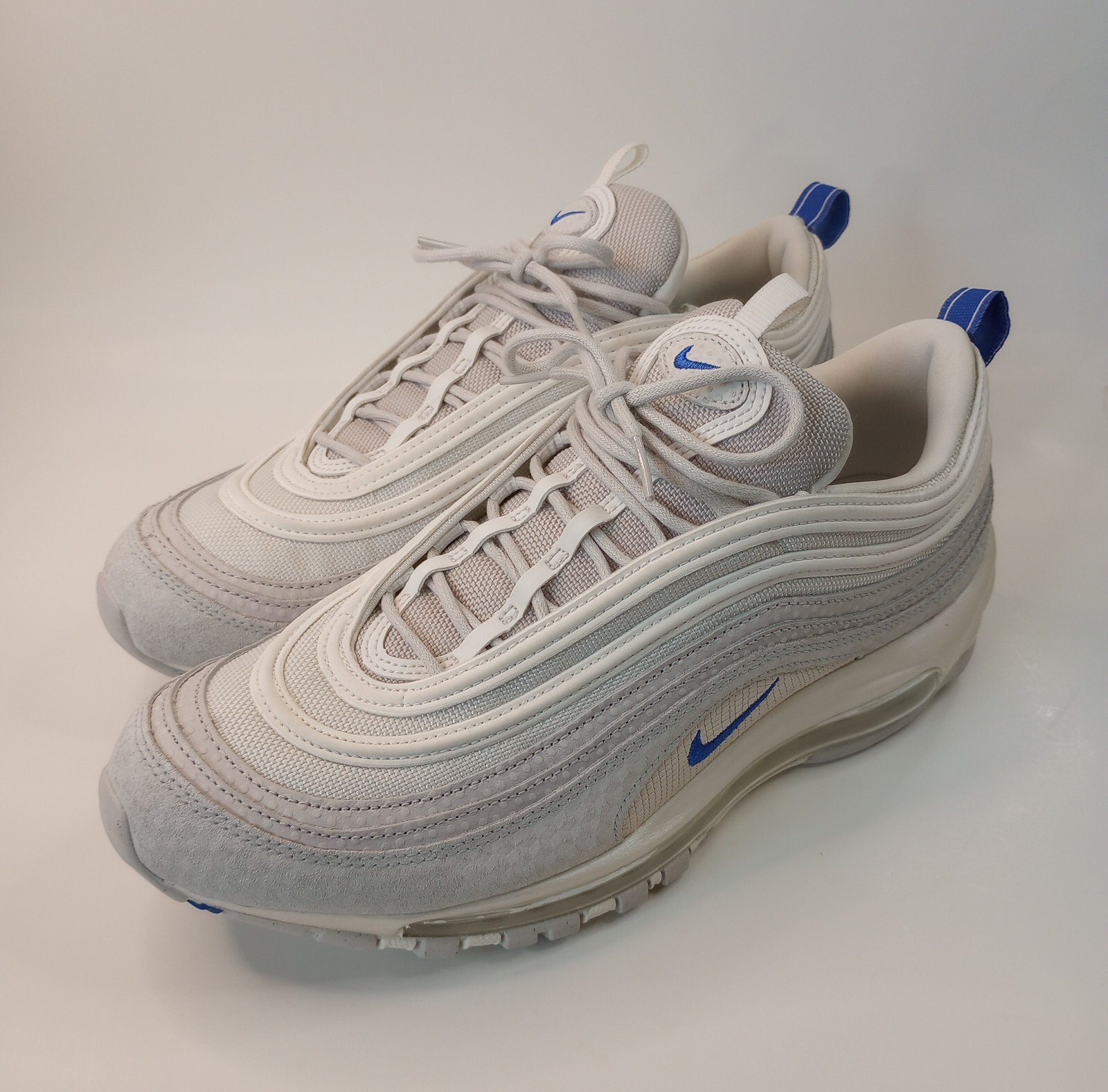 Size 10 - Nike Air Max 97 Premium Platinum Racer Blue for sale  