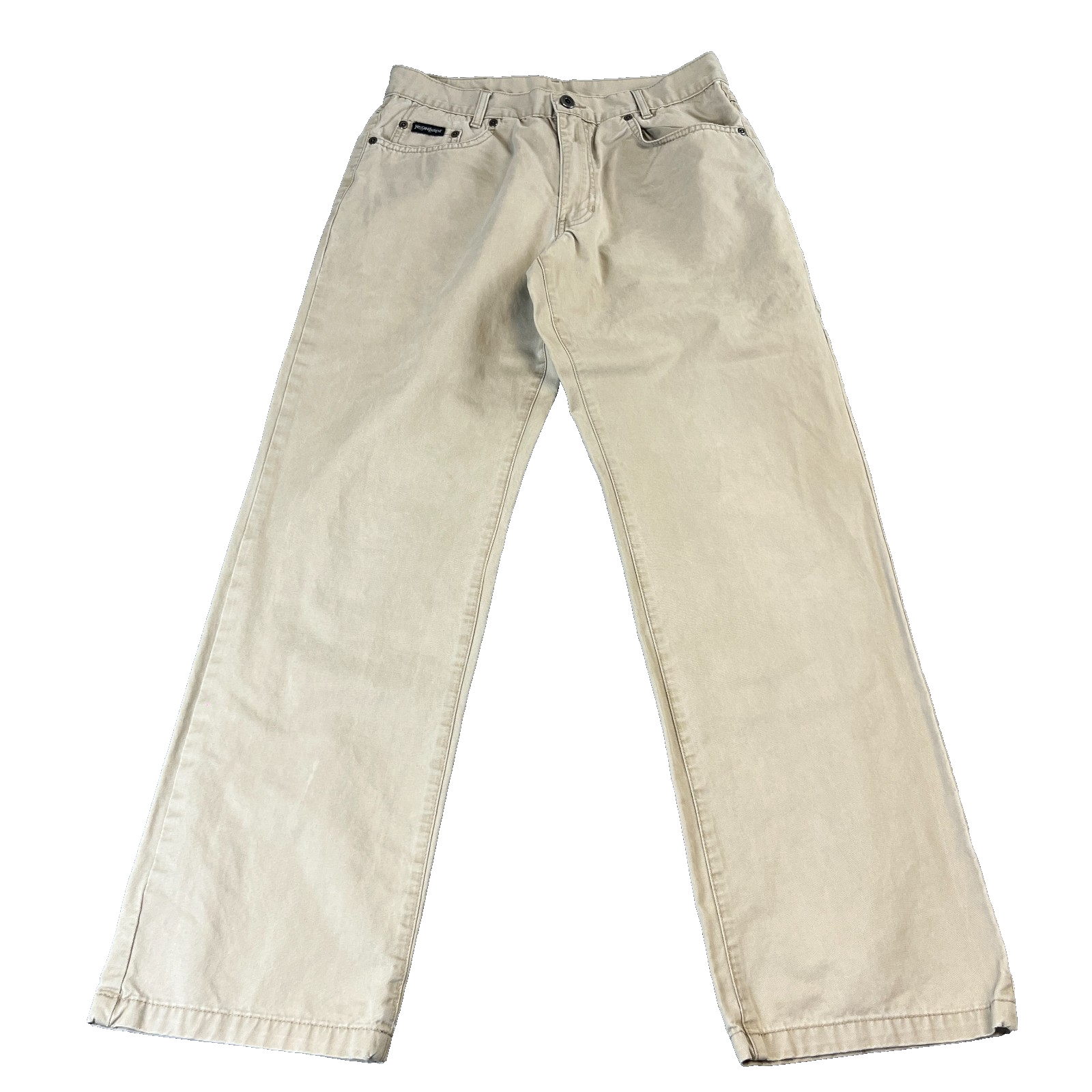 Jeans Yves Saint Laurent Uomo 30 30 * Regolare Dritto Beige Tan Preppy Designer