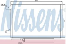 Nissens Condenser for Mercedes Benz A180 M266.940 1.7 June 2009 to March 2013