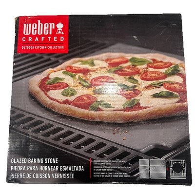 BRAND NEW!! WEBER Crafted Outdoor Kitchen Collection Glazed Baking Stone - 7671