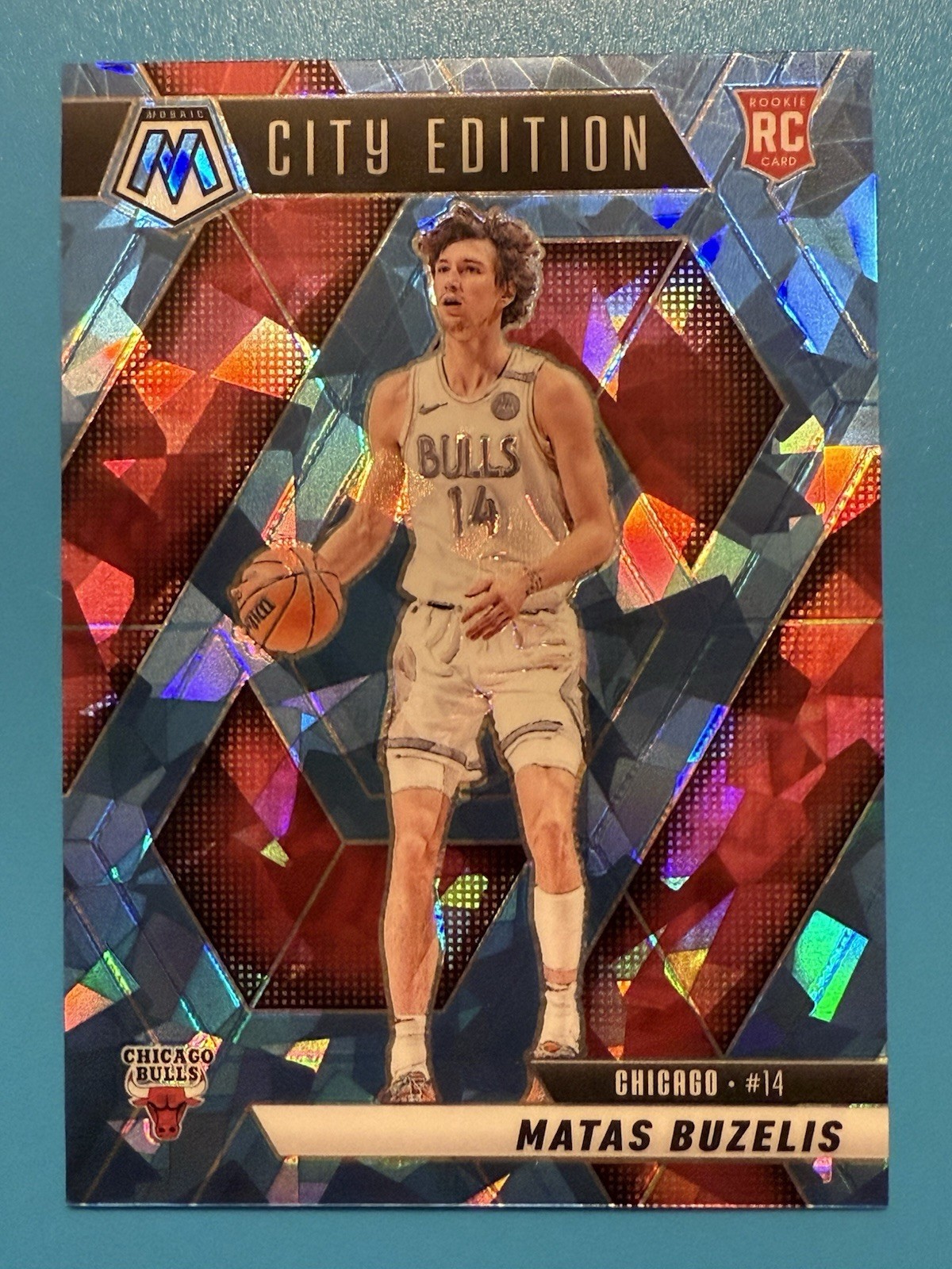 2024-25 Panini Mosaic - City Edition Matas Buzelis #273 Ice Mosaic Prizm /125