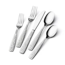 40PCS Stainless Steel Silverware Set, Modern Flatware Set for Kitchen, Mirror...