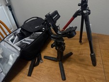 sony a7 iii mirrorless camera with lenses, tripods, gimbal, mic and backpack