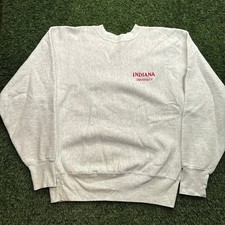 Vintage Gribble Indiana University Crewneck Sweatshirt Medium Gray Made in USA