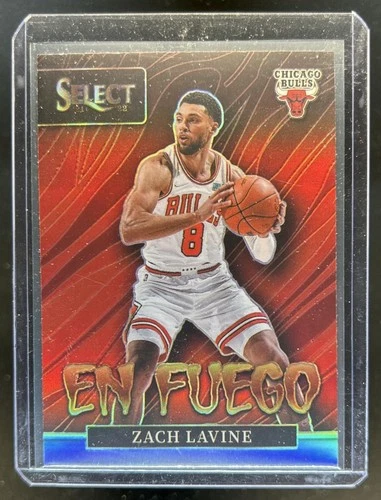 2021-22 Panini Select Zach LaVine En Fuego Silver Prizm #13 Bulls