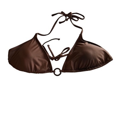 J Crew O-Ring String Bikini Top Brown Plus 3x Beach Pool Vacation Swim