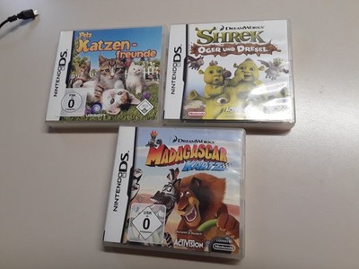 NDS Nintendo DS Spiel Dreamworks Madagascar Kartz +Shrek +Katzenfreunde