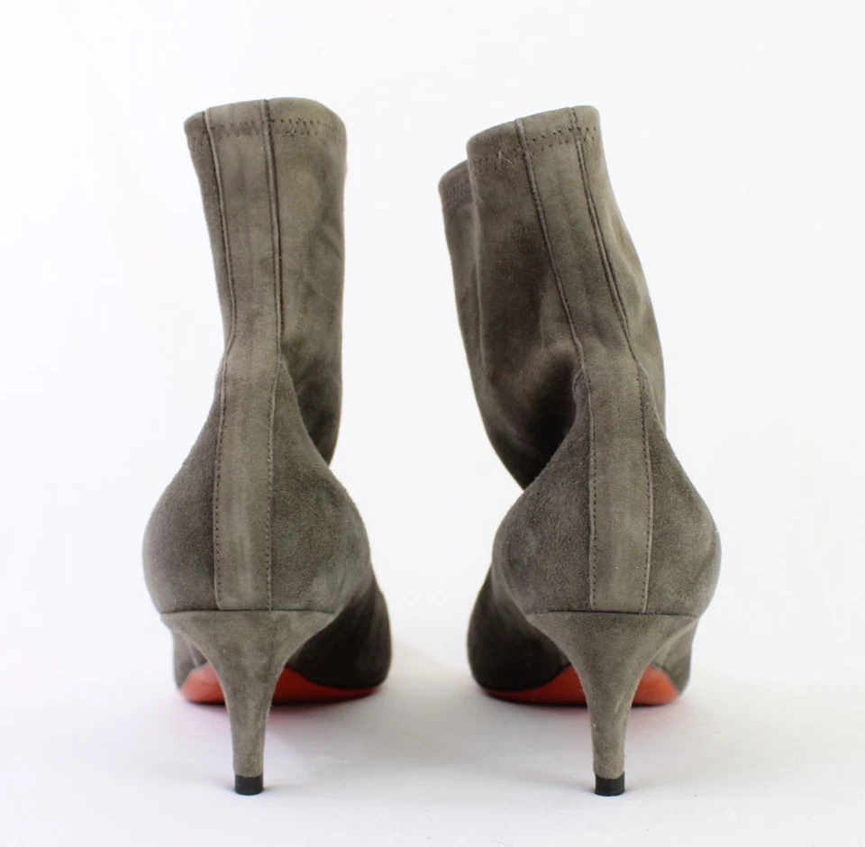 Santoni Rose Collection Nuevo sin caja Mujer Gris Gamuza Botines Bota Zapato 39 9 Foto 4 de 4