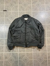 Vintage 70s Military Air Force Bomber Jacket Green Distressed Size Large 17