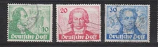 1949 BERLIN GERMANY Mi. #61-63 Goethe anniversary used stamp set