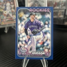 Dakota Hudson 2024 Topps Update Royal Blue Parallel Colorado Rockies US342