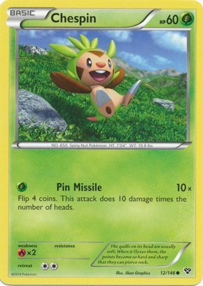 Chespin - 12/146 - Common - Heavily Played