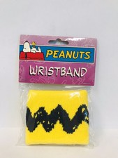 Sweatband Wristband - The Peanuts Charlie Brown Shirt Tee Yellow NEW Licensed