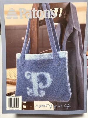 Patons Pattern Booklet Knit & Crochet Felting 7 Projects Slippers Purse Bag