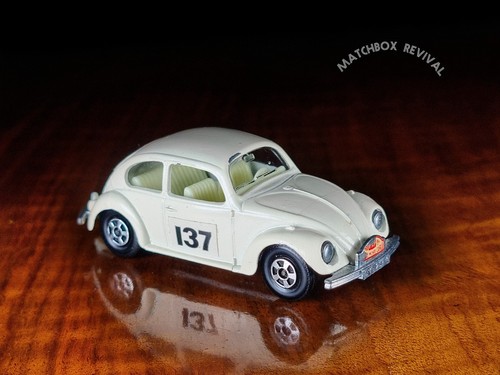 Vintage Matchbox No.15d Volkswagen 1500 Beetle Superfast & Box, VW Model Car - Picture 2 of 8