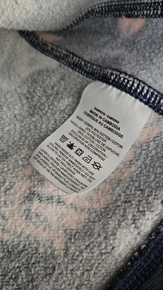 Sudadera con Capucha Nike Just Do It AOP Camuflada Púrpura Negra Naranja Talla Mediana Foto 4 de 4