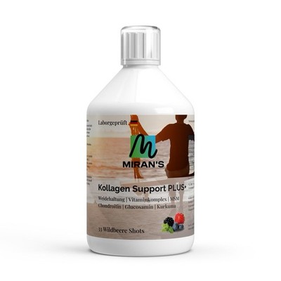Kollagen Support PLUS+ Shots (1500 DA) - Wild Berry - 500ml