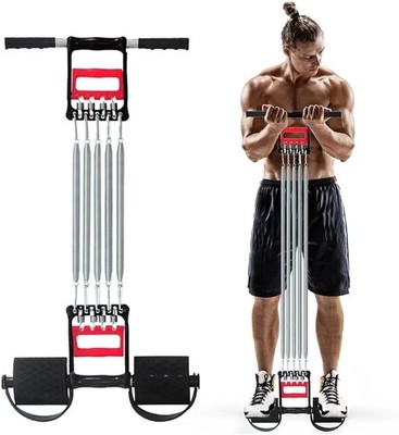 Expander-Set, 3 in 1 Bauchmuskeltrainer Fitnessbänder Fitnesstraining 5 Federn