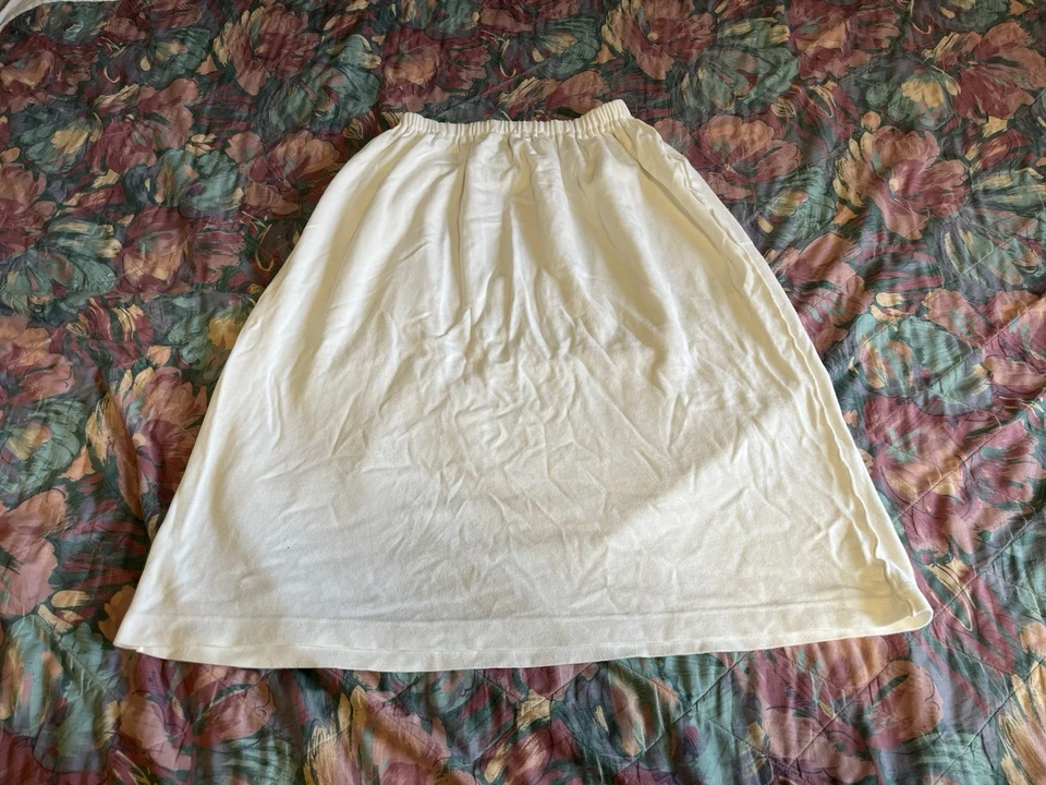 Sonia Rykiel White Cotton Elastic Waist A-Line Womens Skirt Terry Size Medium? - Image 4 of 4
