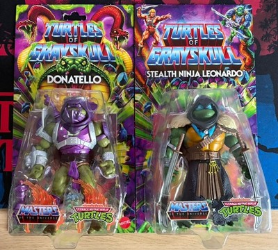 Turtles of Grayskull MOTU & TMNT 14cm Figur Stealth Ninja Leonardo + Donatello