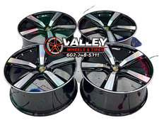 22 Inch Black Machined Wheels For Porsche Cayenne Panamera 22x10 5x130 71.6