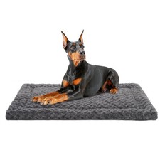 Exsnugy Washable Dog Bed Mat Large Size Fluffy Pet Crate Pad 48x30 XXL