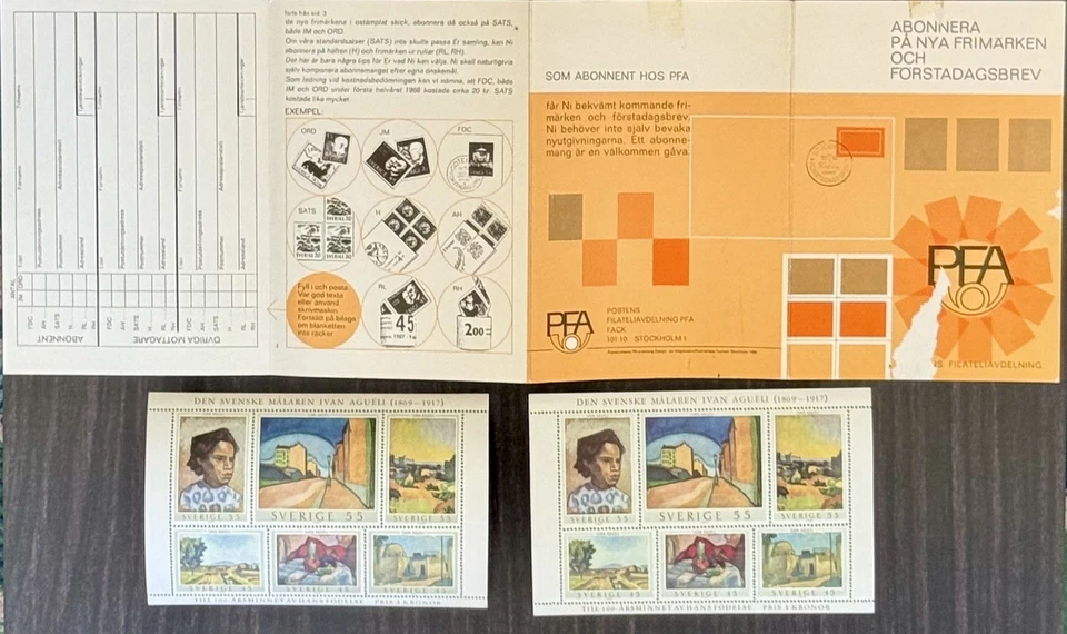 1969 PFA Philatelic 12 Stamp Booklet MNH Stamps-First Day Cover-Souvenir Sheet - Image 3 of 4