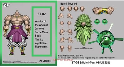 ZT Studio ZT-03 Broly Warrior of the Ancient Green Long Hair 1/12