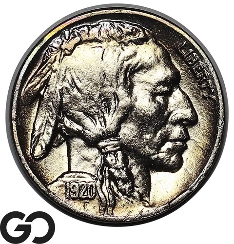 1920-D Buffalo Nickel, Choice Uncirculated++ Better Date Denver Issue