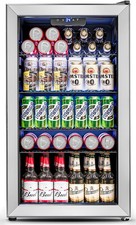 3.2 Cu.Ft Mini Fridge with Glass Door - 126 Can Beverage Refrigerator Cooler