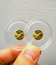 Lot of 2- 24k Pure Gold American Liberty Eagle Coin .9999 Fine Gold Rounds