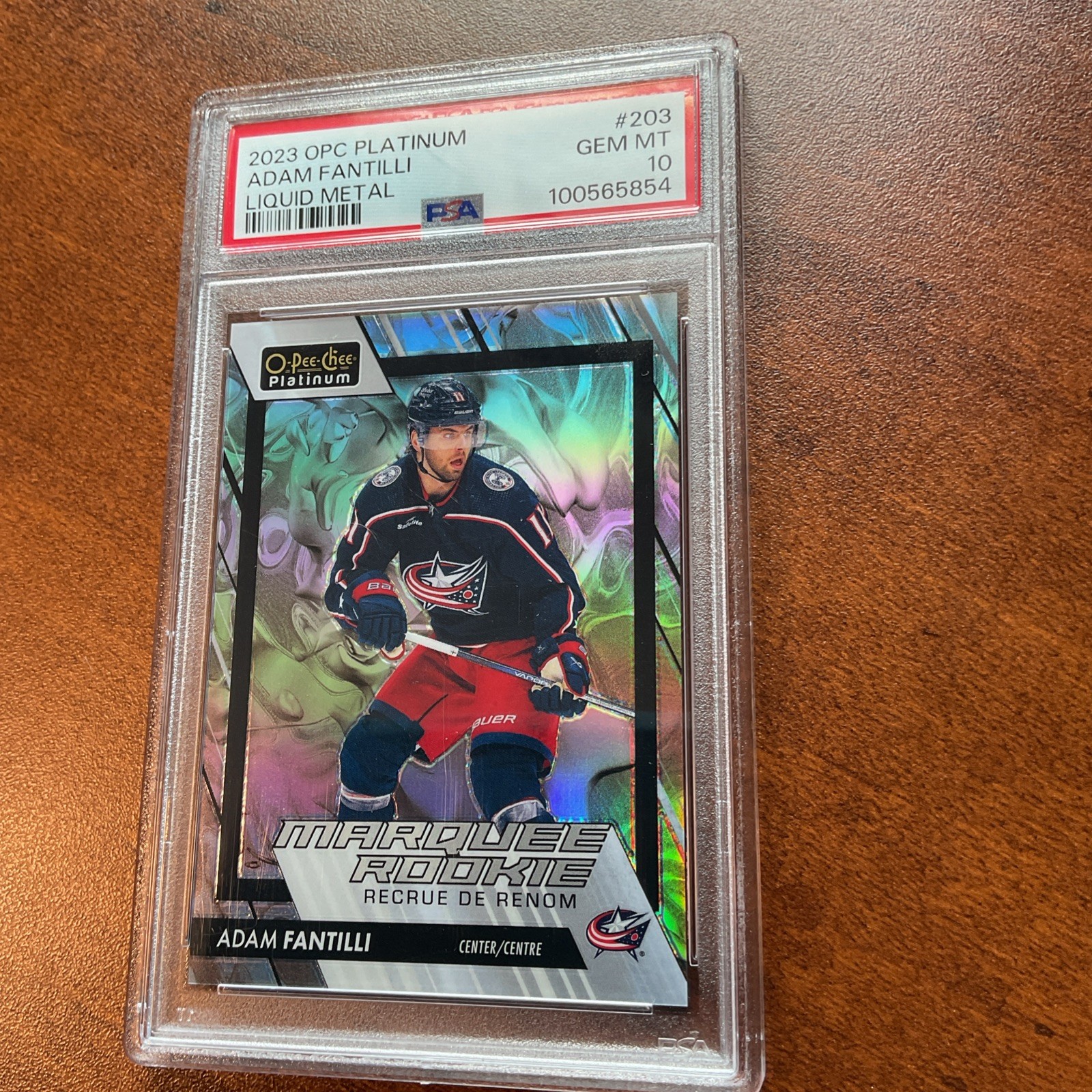 2023 Opc Platinum Marquee Rookies Adam Fantilli Liquid Metal PSA 10 /399