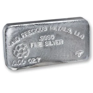 10 oz Silver Poured Bar - Ohio Precious Metals (.9995 Fine)